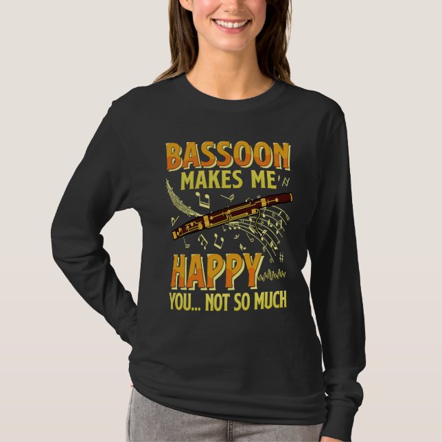Bassoon Bassoonist Instrument Woodwind Player  2 T Shirt (Framsida)