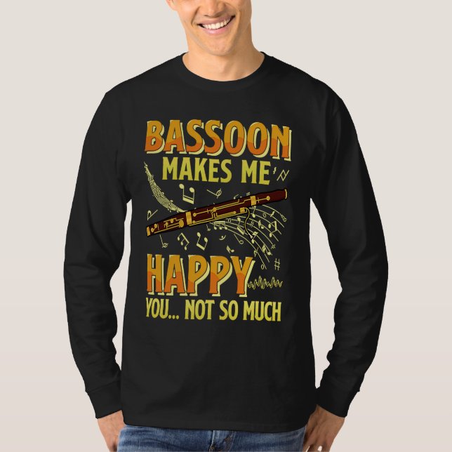 Bassoon Bassoonist Instrument Woodwind Player  2 T Shirt (Framsida)