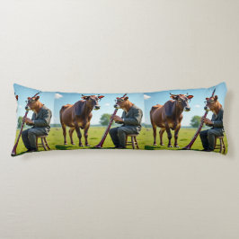 Bassoon Cow Duo Body Pillow – Whimsical Musical Il Kroppskudde