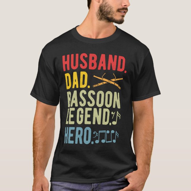 Bassoon Legend Bassoonist Dad T Shirt (Framsida)