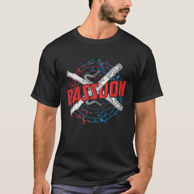 Bassoon Player  Men Women Bassonist Reed Orchestra T Shirt (Framsida)