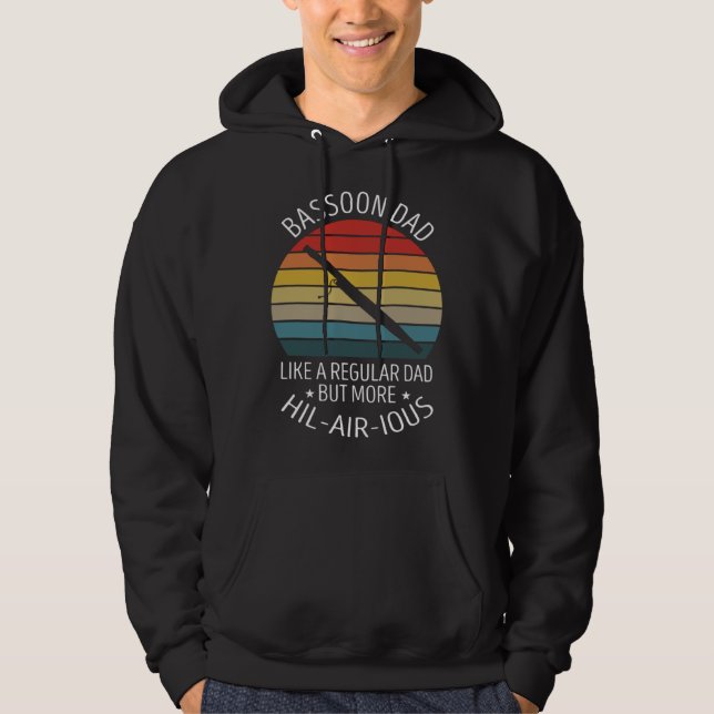 Bassoon Wind Instrument Quote for Bassoonist Hoodie (Framsida)