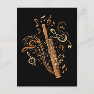 Bassoonist Gift Manar Jazz Music Älskare Women Bas Vykort