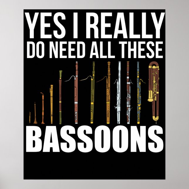 Bassoonist Gift Manar Jazz Music Gifts Women Basso Poster (Framsidan)