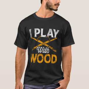 Bassoonist jag leker med trä t shirt