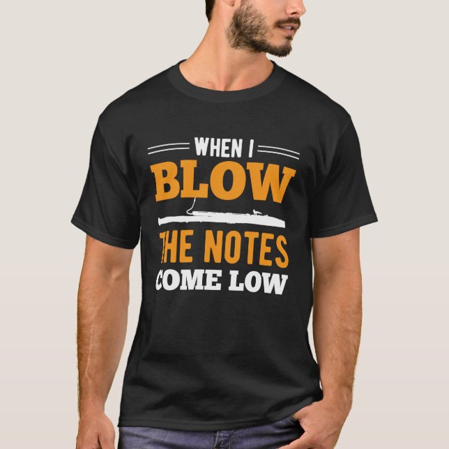 Bassoonist Notes Come Low Bassoon T Shirt (Framsida)