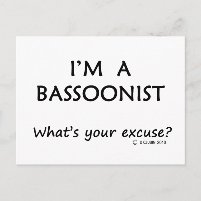 Bassoonist Ursäkta Vykort (Framsida)