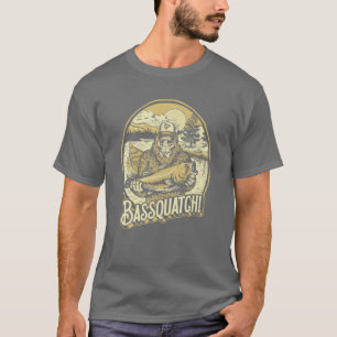 Bassquatch! Bass Fisherman Sasquatch Funny Bigfoot T Shirt