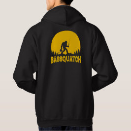 Bassquatch Bigfoot Sasquatch Full Moon Fishing Hoodie