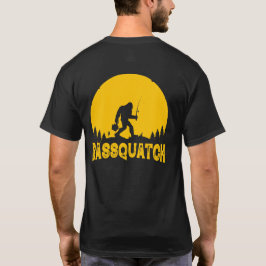 Bassquatch Bigfoot Sasquatch Full Moon Fishing T Shirt