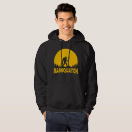 Bassquatch Bigfoot Sasquatch Full Moon Fiske Hoodie