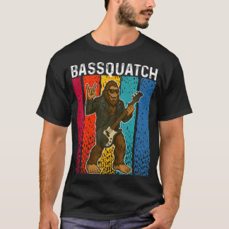 Bassquatch Bigfoot spelar elbas Rollig Sasquatch T Shirt