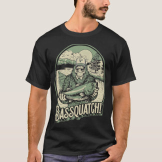 Bassquatch! Ljuny Bigfoot Sasquatch&amp; Bass Fis T Shirt