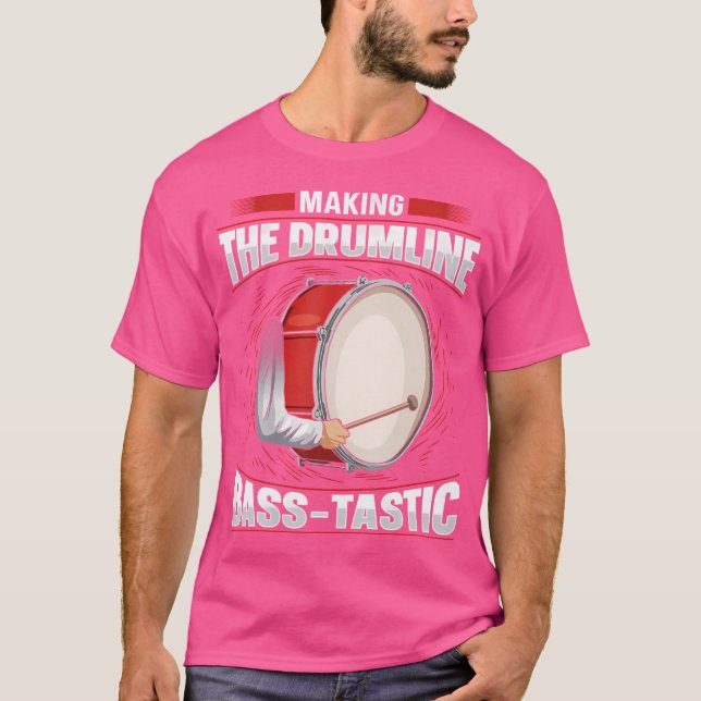 Bassrumsmarkeringskonstruktion för ett bussrummer t shirt (Framsida)