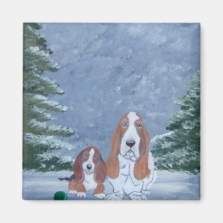 Basssetets vinter-magnet magnet