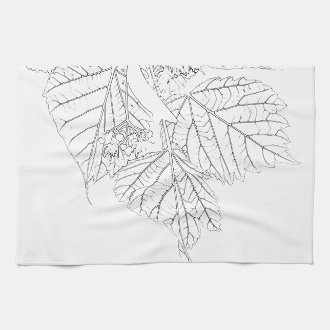 Basswood Lövs Kökshandduk (Horisontell)