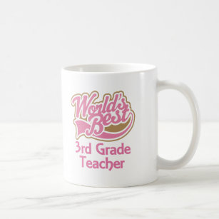 Bäst 3rd klasslärare för gulliga rosa världar kaffemugg