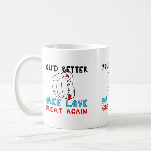 Bäst att du gör Kärlek Underbar igen Kaffemugg (Vänster)