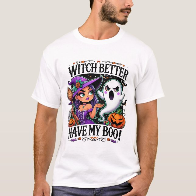 Bäst att ha Boo. | Halloween Vibes Spooky Roligt T Shirt (Framsida)