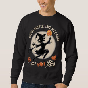 Bäst att ha min godis Funny Halloween Lång Ärmad Tröja