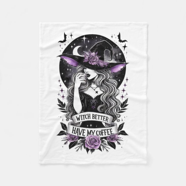 Bäst att ha min kaffe på dig. fleecefilt (Framsidan)