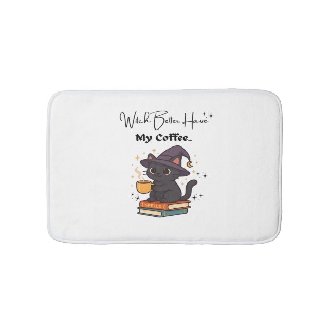 Bäst att ha mitt kaffe klassiskt T-Shirt Badrumsmatta (Framsidan)