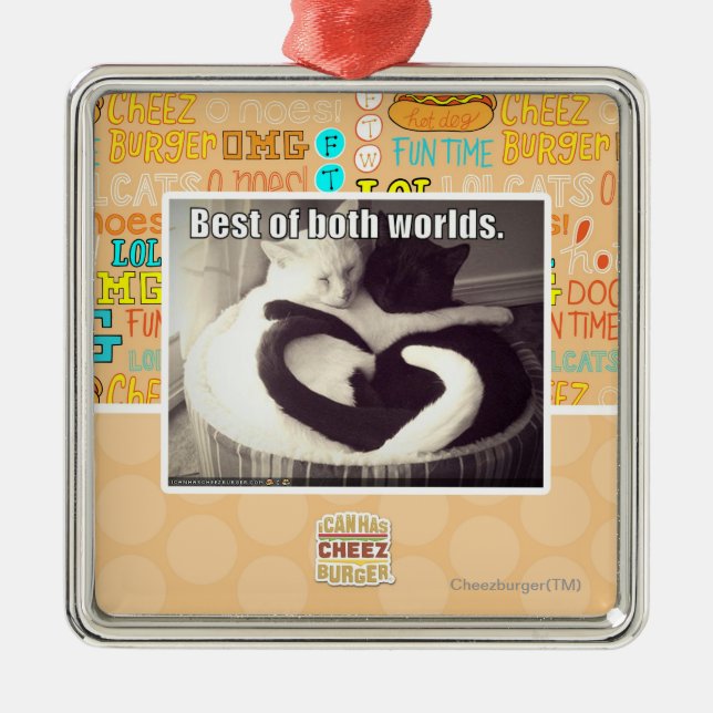 Bäst av båda världar julgransprydnad metall (Framsidan)