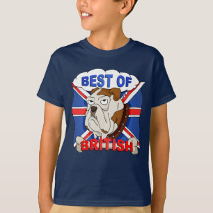 Bäst av brittisk tecknadbulldogg lurar T-tröja T-shirt
