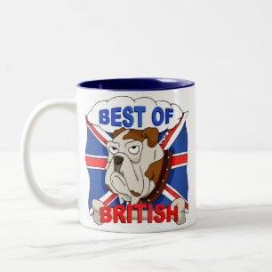 Bäst av den brittiska tecknadbulldoggmuggen Två-Tonad mugg