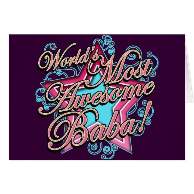 Bäst Baba för världar Hälsningskort (Framsidan Horizontal)
