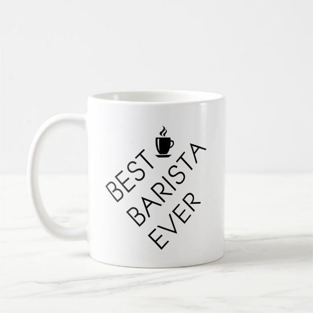Bäst barista någonsin. Barista gåva. Kaffemugg (Vänster)