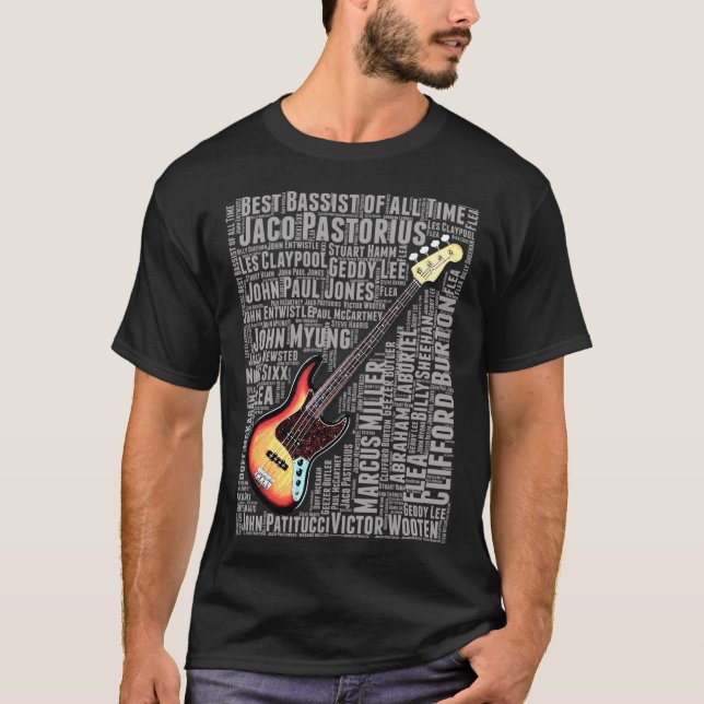 BÄST BAS- SPELARE ALLRA TIME TEE SHIRT (Framsida)