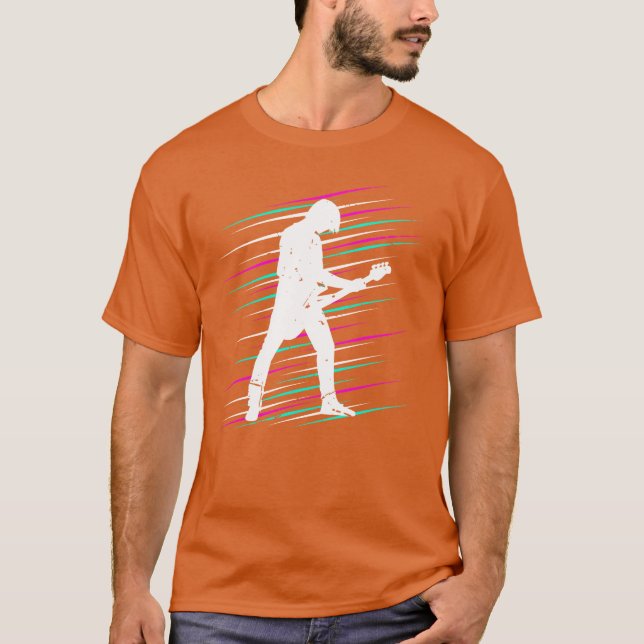 Bast Basfiol Musikinstrument Band Rock f T Shirt (Framsida)