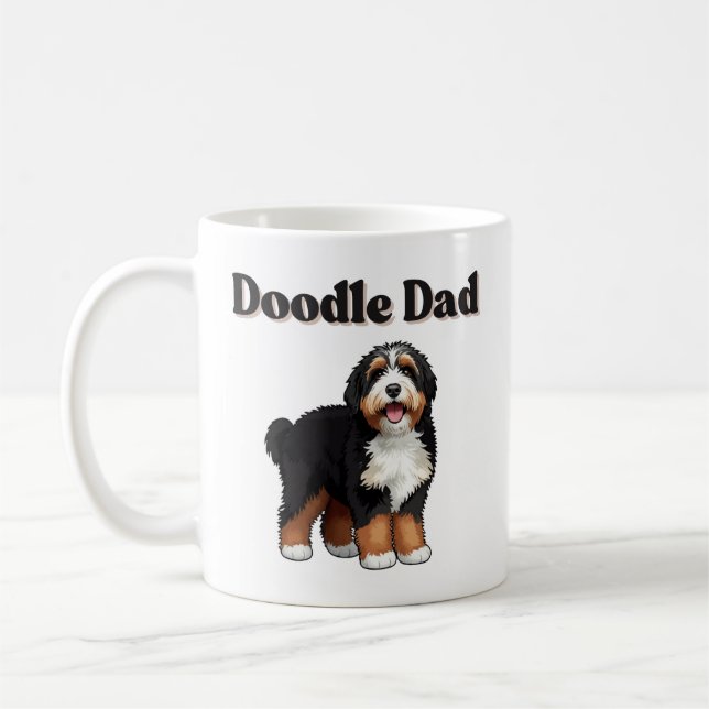 Bäst. Bernedoodle Pappa. Aldrig. Mugg (Vänster)