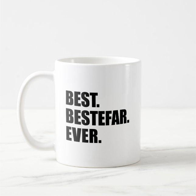 Bäst Bestefar någonsin norsk farfarmugg Kaffemugg (Vänster)