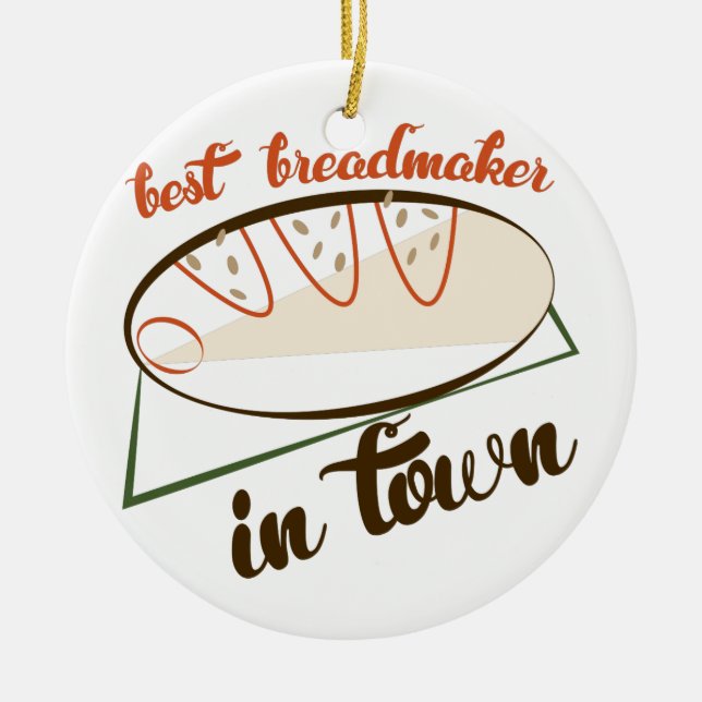 Bäst Breadmaker Julgransprydnad Keramik (Framsidan)