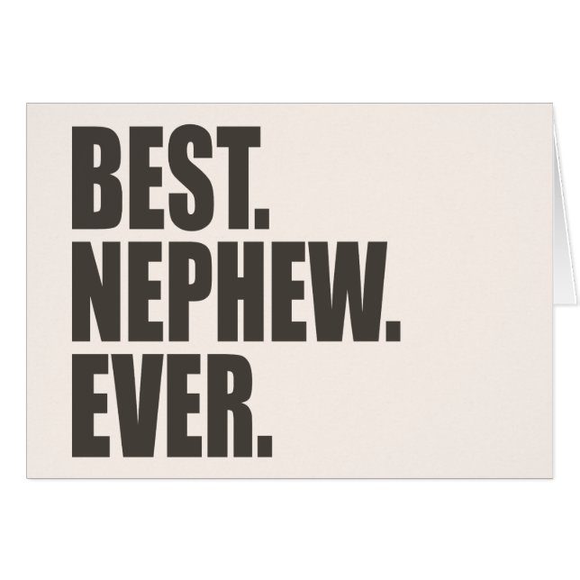 Bäst. Brorson. Ever. Hälsningskort (Framsidan Horizontal)