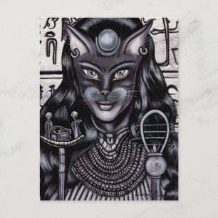 Bast Cat Goddess Egyptian Vykort