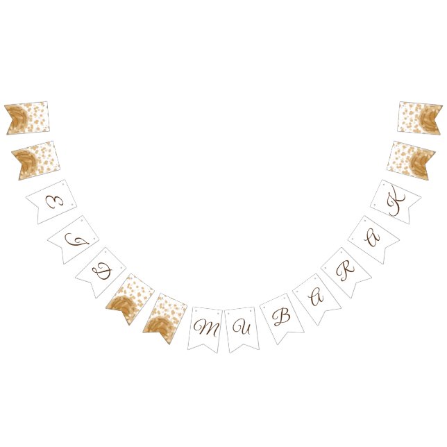 bäst chic guld- elegant lycklig eid mubarak vimplar (Alla)