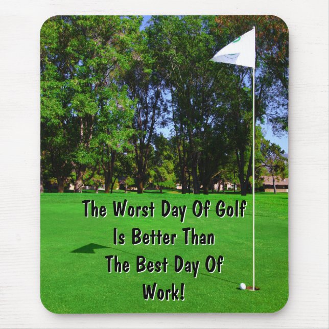 Bäst dag av Golf Mousepad Musmatta (Framsidan)