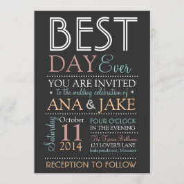 BÄST DAG som gifta sig NÅGONSIN den FÄRGRIKA Inbjudningar