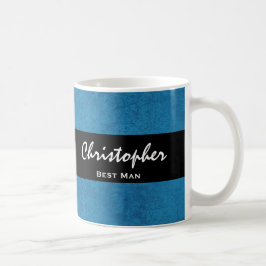 BÄST damast för Grunge för blått för kobolt för Kaffemugg
