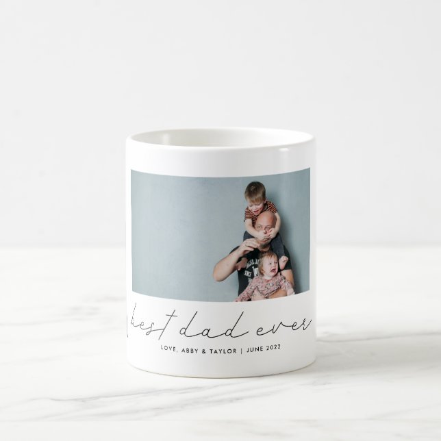 Bäst den någonsin moderna pappan skrivar fotoet kaffemugg (Center)