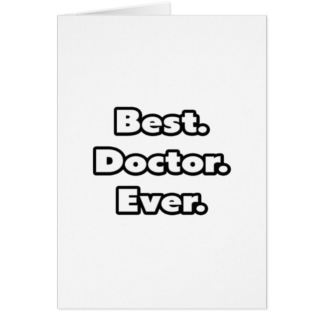 Bäst. Doktor. Aldrig. Hälsningskort (Framsidan)