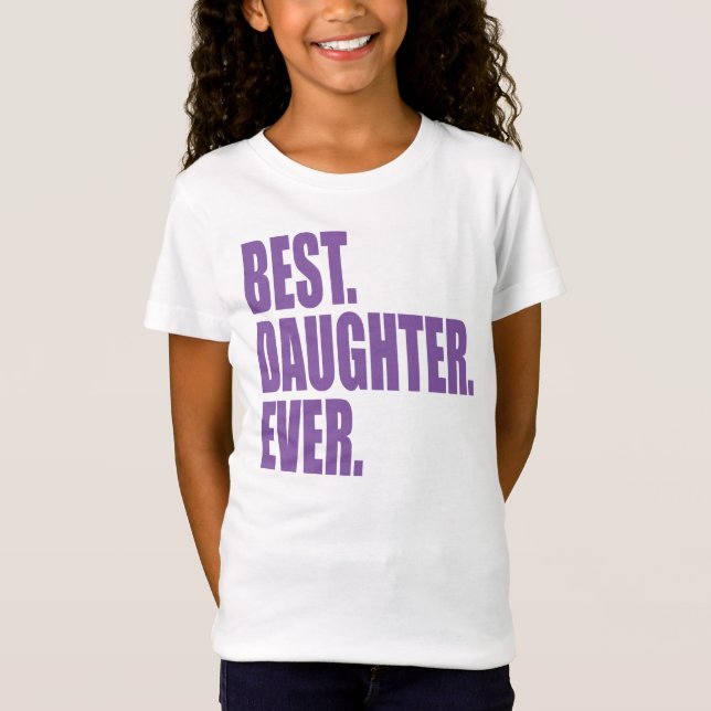 Bäst. Dotter. Aldrig.(lila) Tröja (Framsida)