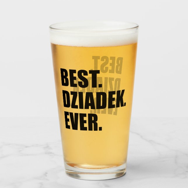 Bäst Dziadek någonsin Glaskopp (Framsida fylld)