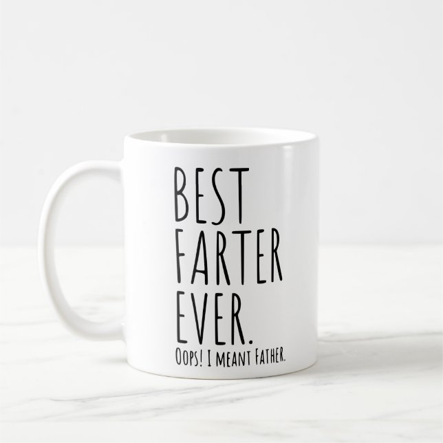 BÄST FARTER NÅGONSIN. OOPS! JAG BETYDDE FADERN KAFFEMUGG (Vänster)