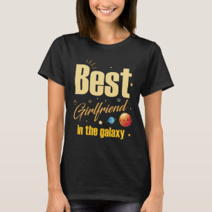 Bäst flickvän i galaxutslagsplatsskjortan t shirt