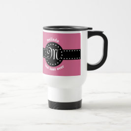 Bäst för chef polka dots- och MonogramROSOR A05 Resemugg