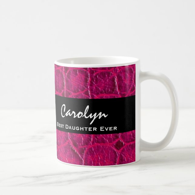 Bäst för DOTTER för shock rosaalligator någonsin Kaffemugg (Höger)
